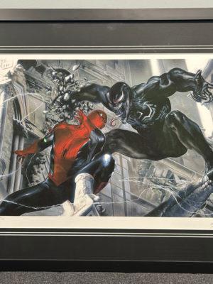 Gabriele Dell'Otto L'Exposition de Paris Spider-Man vs Venom Numbered Print, signed by Stan Lee