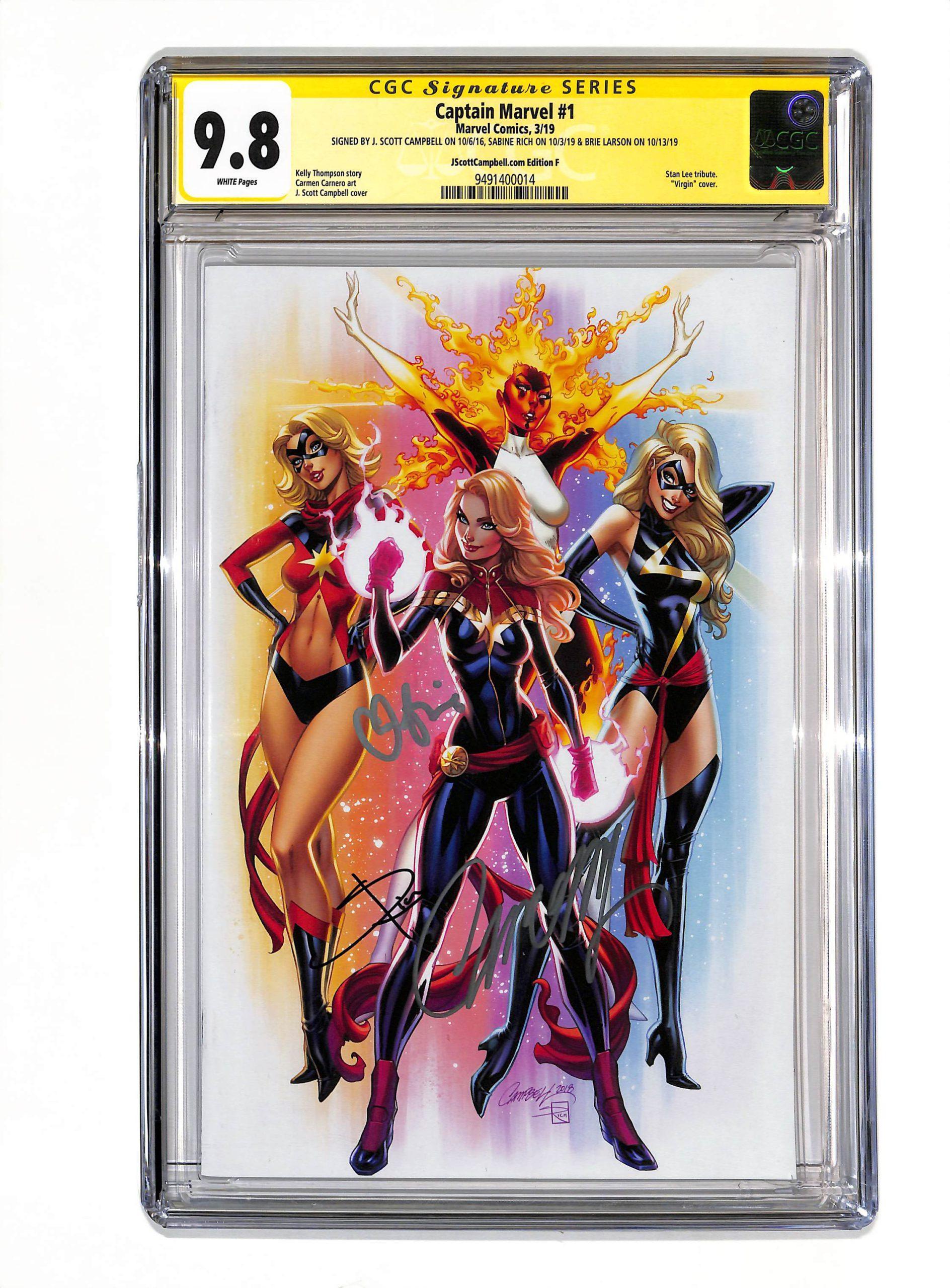 Captain Marvel (2019) #001 Variant CGC SS 9.8