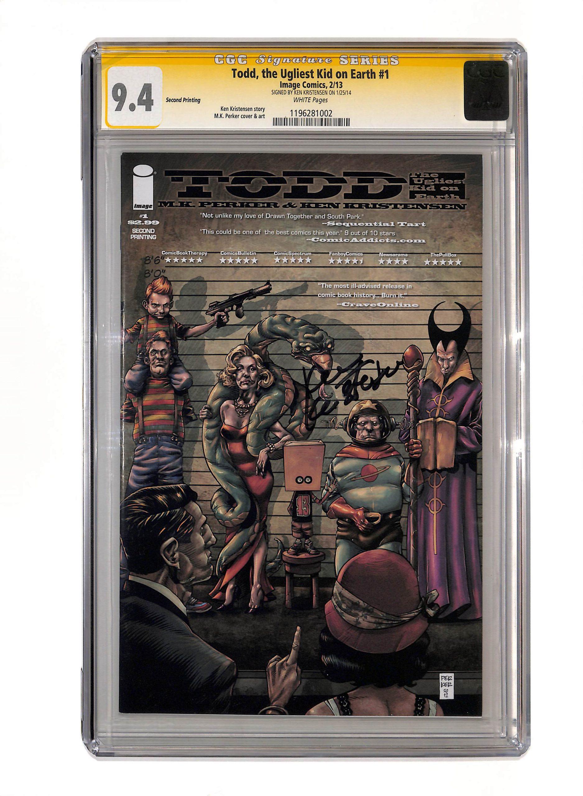 Todd, the Ugliest Kid on Earth #001 2nd Printing CGC SS 9.4