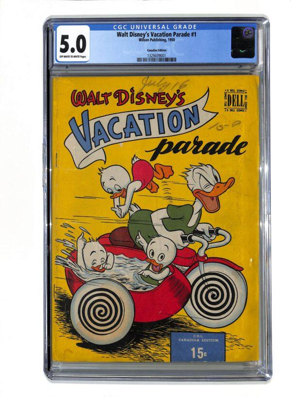 Walt Disney's Vacation Parade #001 Canadian Edition CGC 5.0