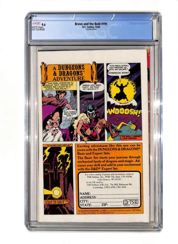 Brave and the Bold #191 CPV CGC 9.6