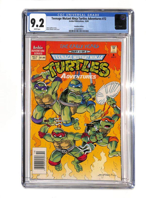 Teenage Mutant Ninja Turtles Adventures #072 CPV CGC 9.2